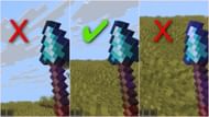 A player's crosshair should be horizontal and parallel to the ground to get maximum distance while dashing with lunge lunge-enchanted spear (Image via Sportkeeda Gaming || Mojang Studios)